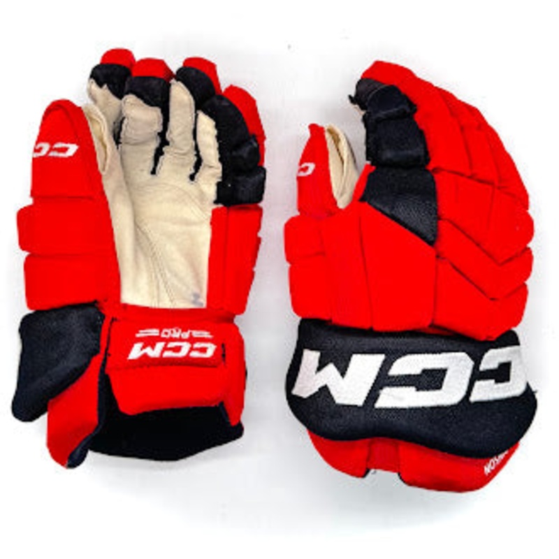CCM HGTK – Used NHL Pro Stock Glove – Eric Robinson (Red/Black)