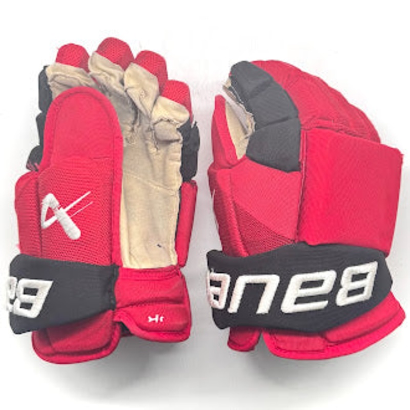Bauer Vapor Hyperlite – Used NHL Pro Stock Glove – Jack Drury (Red/Black)