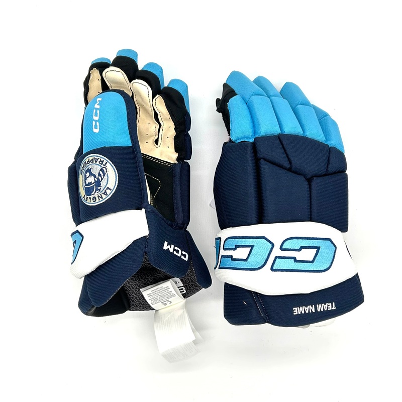 CCM Tacks 85C – Pro Stock Hockey Glove (Sky Blue/Navy)