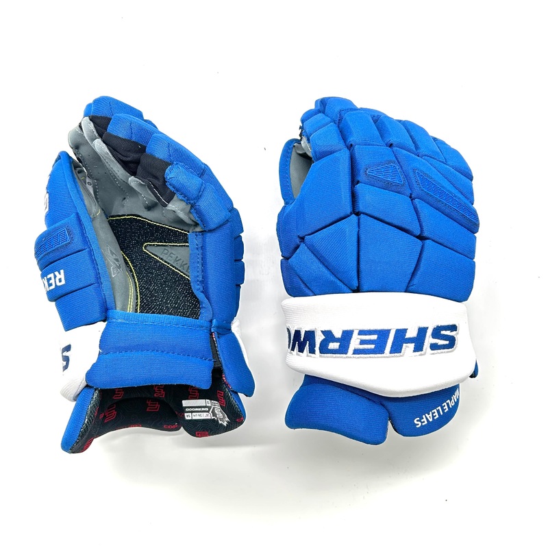 Sherwood Rekker Legend Pro – NHL Pro Stock Glove – Toronto Maple Leafs (Blue/White)