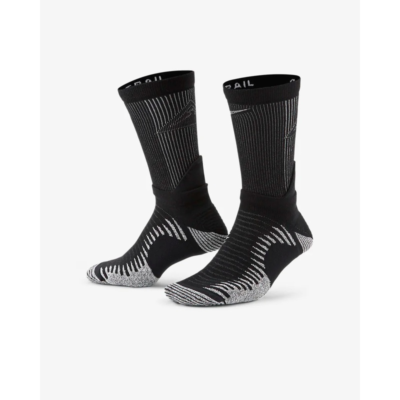 Trail Running Crew Socks|BLACK|6-7.5|8-9.5|10.5|12.5