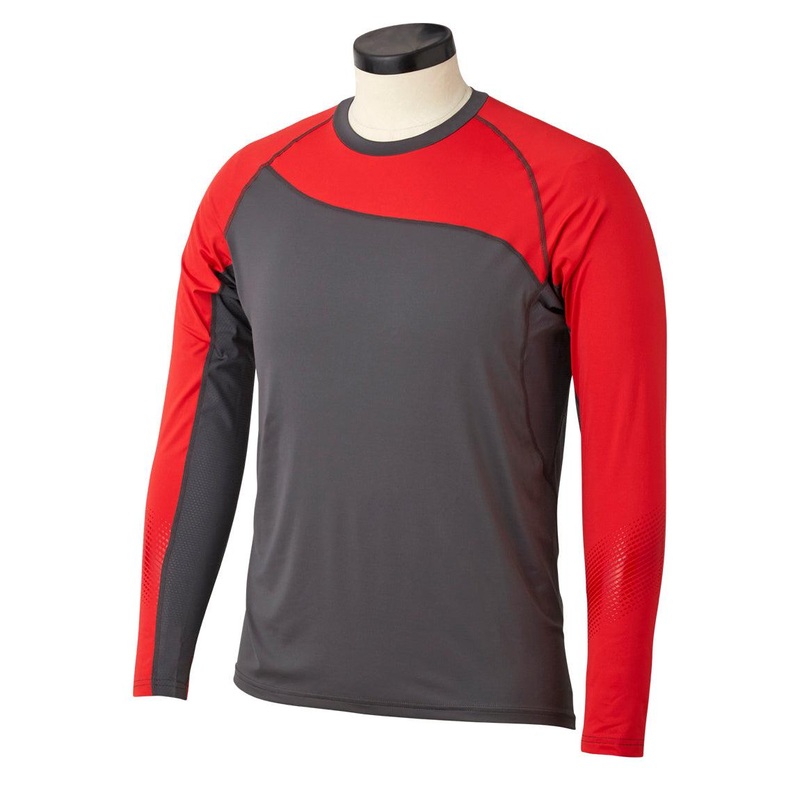 Pro Long Sleeve Top – Junior|XS|2XS|S|M|L|XL|Grey/Black|Grey/Red