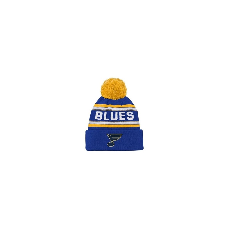 Outerstuff Hat Jacquard Pom Beanie St Louis Blues