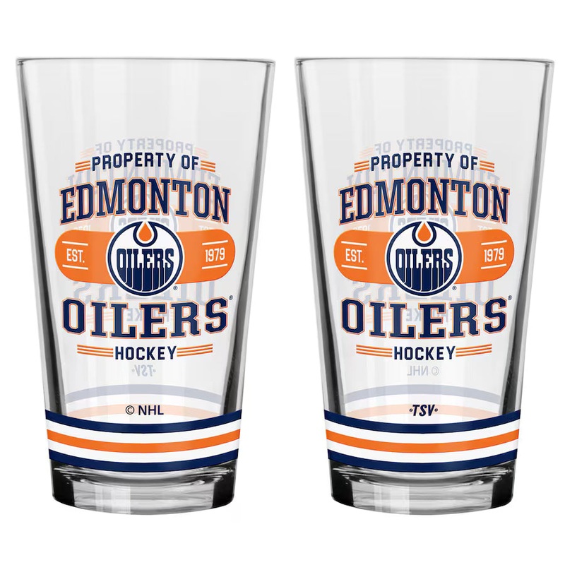 TSV 2-Piece Mixing Glass Set|EDMONTON OILERS|CHICAGO BLACKHAWKS
