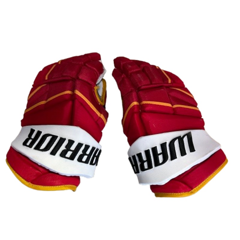 Warrior Alpha LX Pro – Used Pro Stock Hockey Glove (Red/Yellow/White)