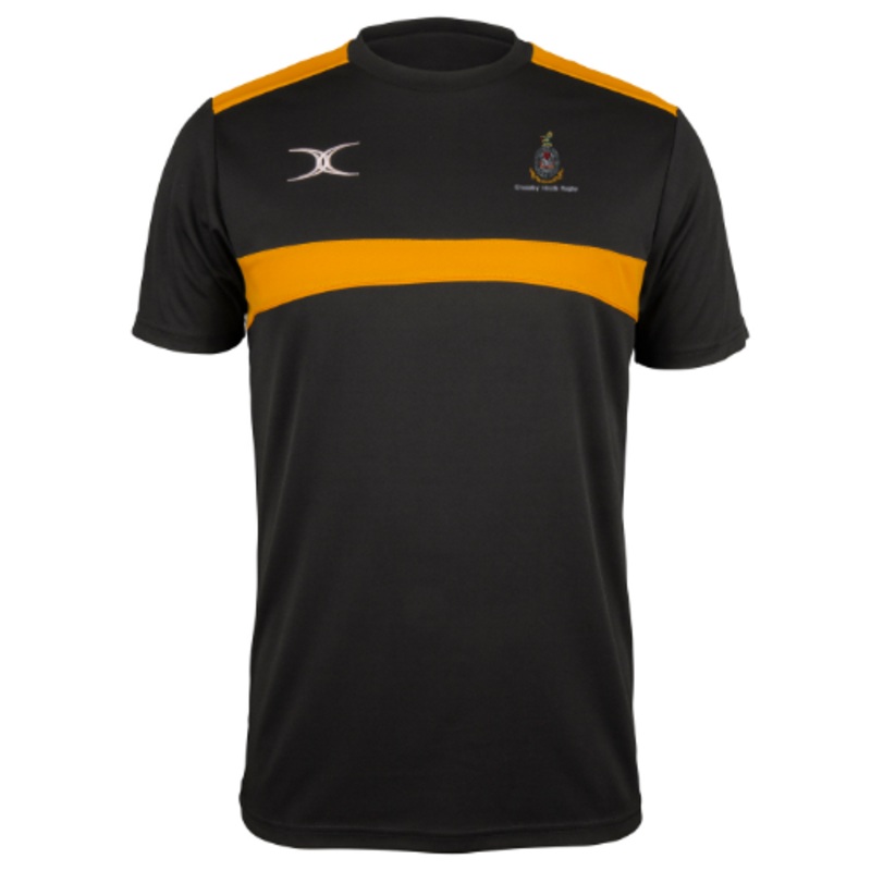 Crossley Heath School Adult’s Black / Gold Photon Mens Tee