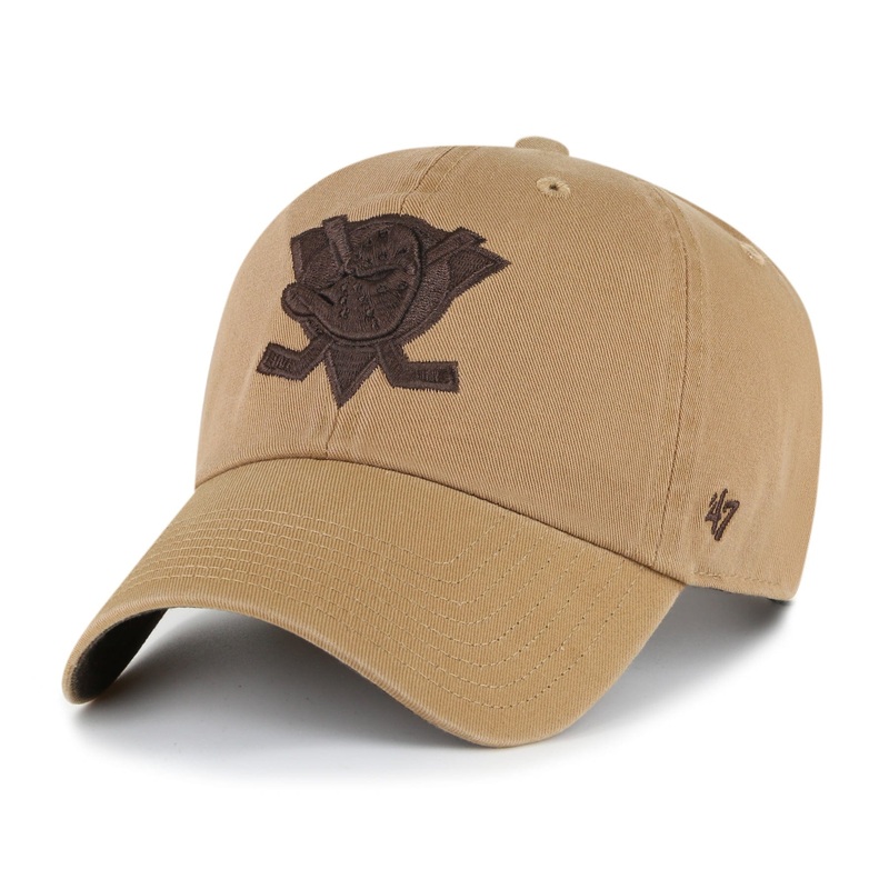 47 Brand NHL Dune Chocolate Clean Up Ballpark Hat – Anaheim Ducks
