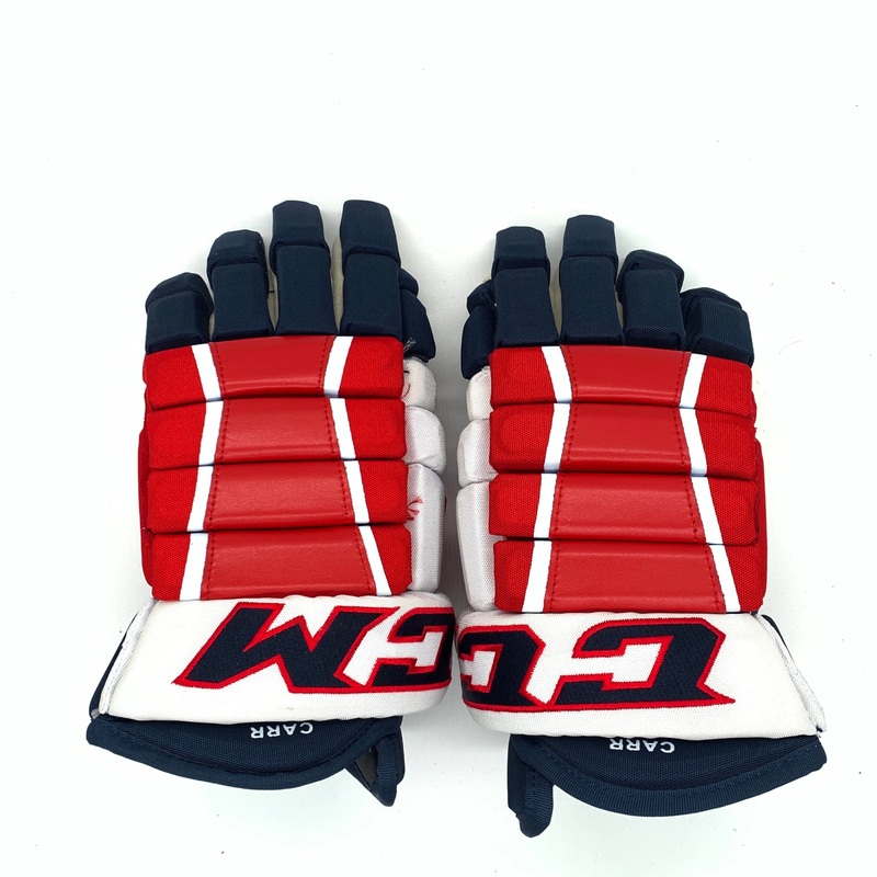 CCM HG97 – Used NHL Pro Stock Gloves – Washington Capitals – Daniel Carr (Navy/Red/White)