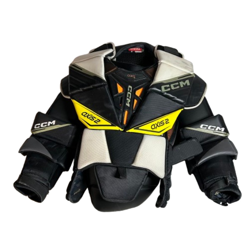 CCM Axis 2 – Used Pro Stock Chest Protector (White/Black)
