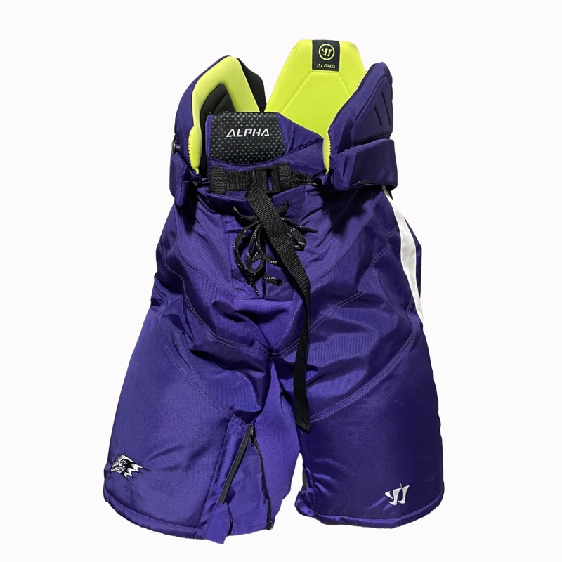 Warrior Alpha LX Pro – Used NCAA Pro Stock Hockey Pant (Purple)
