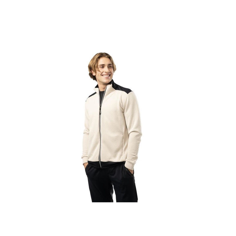 Bauer Full Zip FLC Texture Senior Jacket White