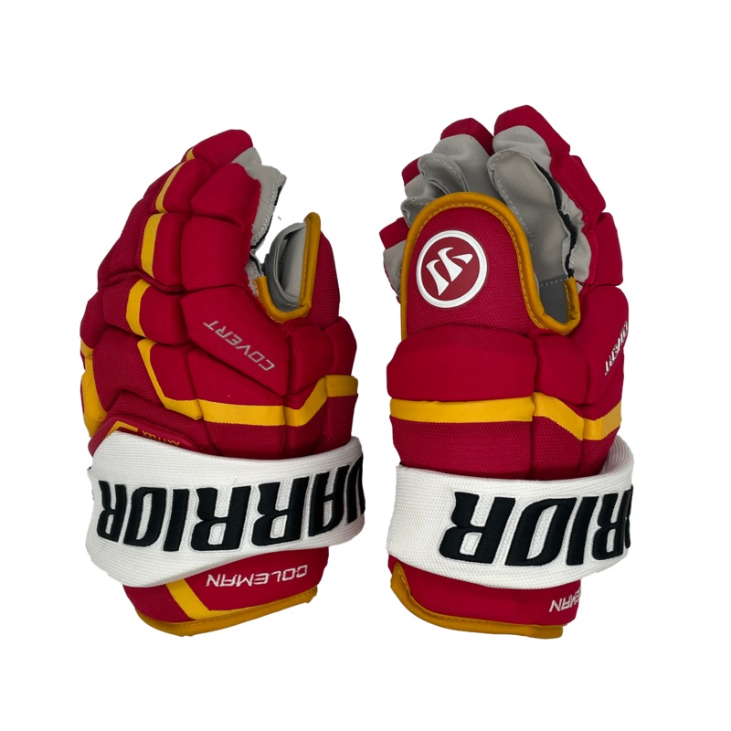 Warrior Covert QRL – NHL Pro Stock Glove – Blake Coleman (Red/Yellow/White)