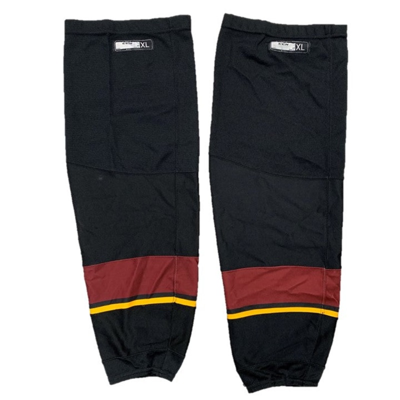 AHL – Used CCM Hockey Socks (Black/Maroon/Yellow)