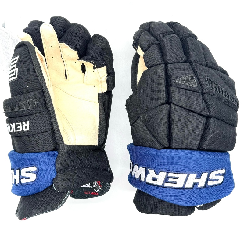 Sherwood Rekker Legend Pro – NHL Pro Stock Glove – Pro Palm – Toronto Maple Leafs (Black/Blue)