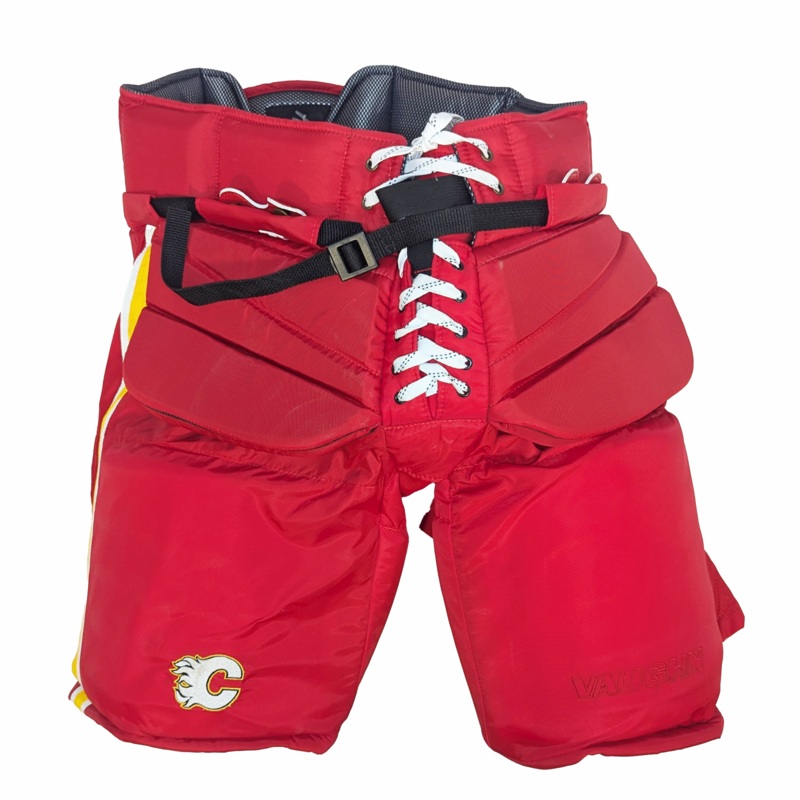 Vaughn Pro Custom – NHL Pro Stock Goalie Pants – Oscar Dansk (Red/Yellow/White)
