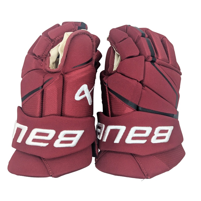 Bauer Vapor Hyperlite – NCAA Pro Stock Hockey Glove (Crimson)