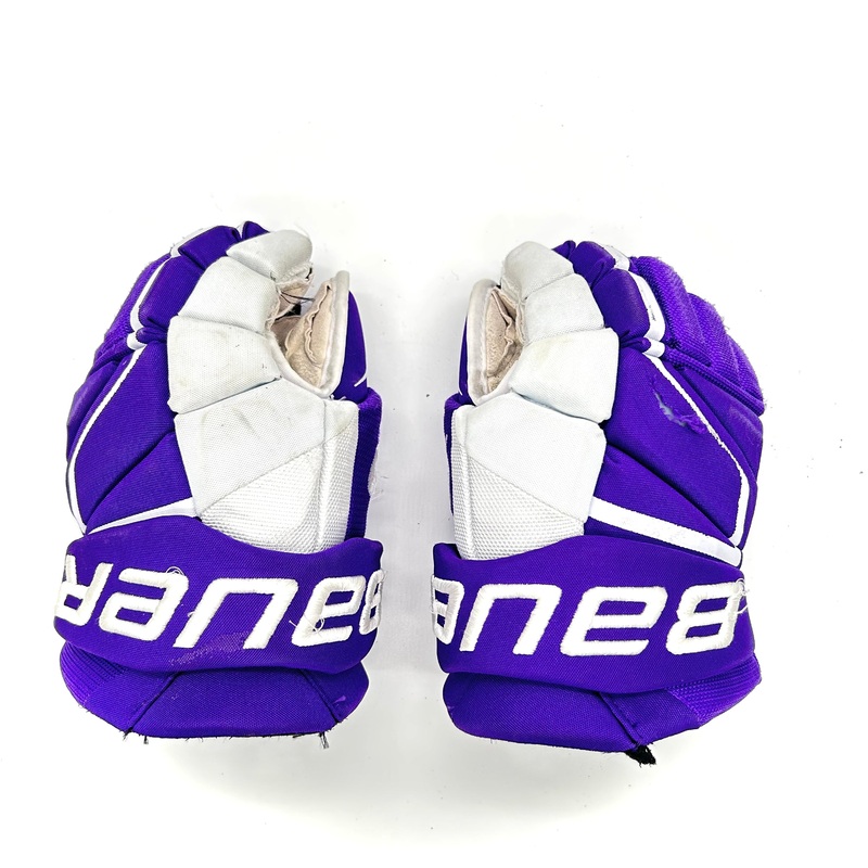 Bauer Vapor Hyperlite – Used Pro Stock Glove (Purple/White)