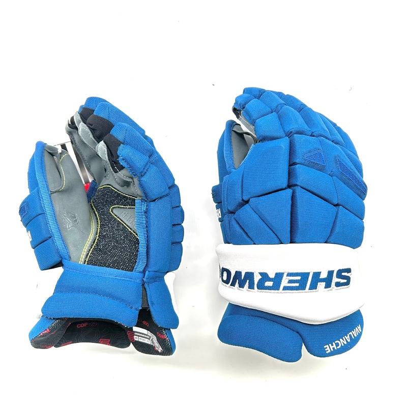 Sherwood Rekker Legend Pro – NHL Pro Stock Glove – Colorado Avalanche (Blue/White)