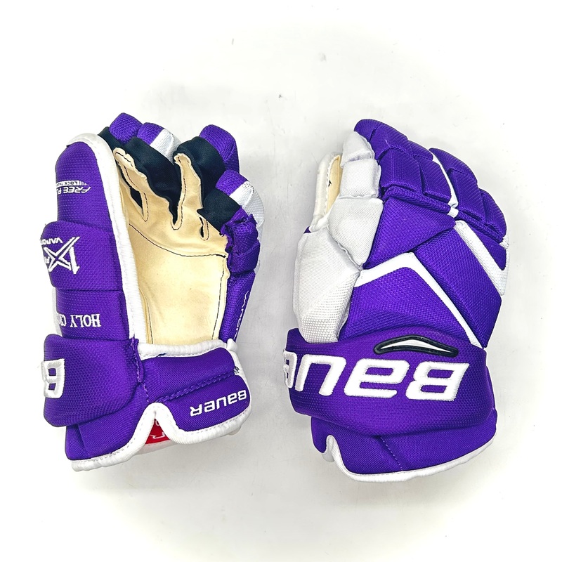 Bauer Vapor 1X Pro Lite – NCAA Pro Stock Hockey Gloves (Purple/White)
