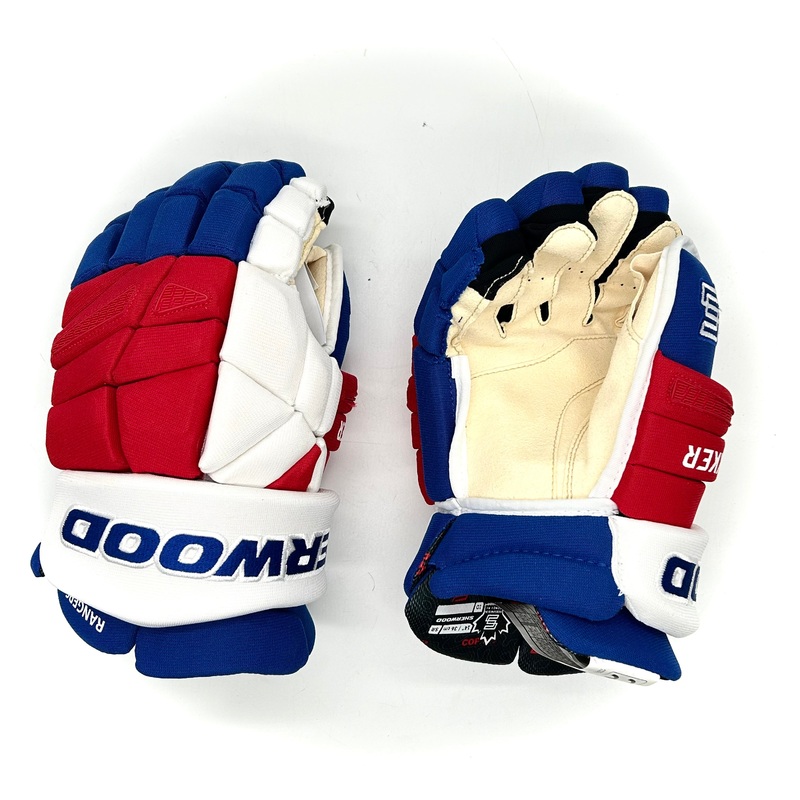 Sherwood Rekker Legend Pro – NHL Pro Stock Glove – Pro Palm – New York Rangers (Red/White/Blue)