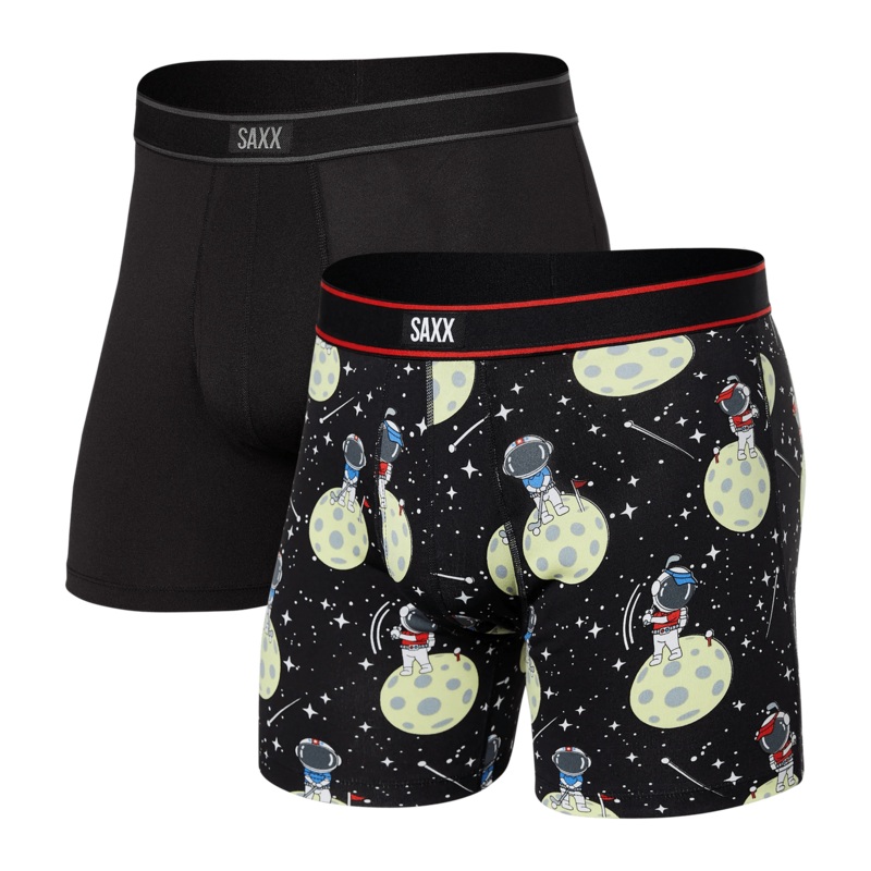 Saxx Daytripper Boxers (2 Pack) – Black Hole Putt / Black