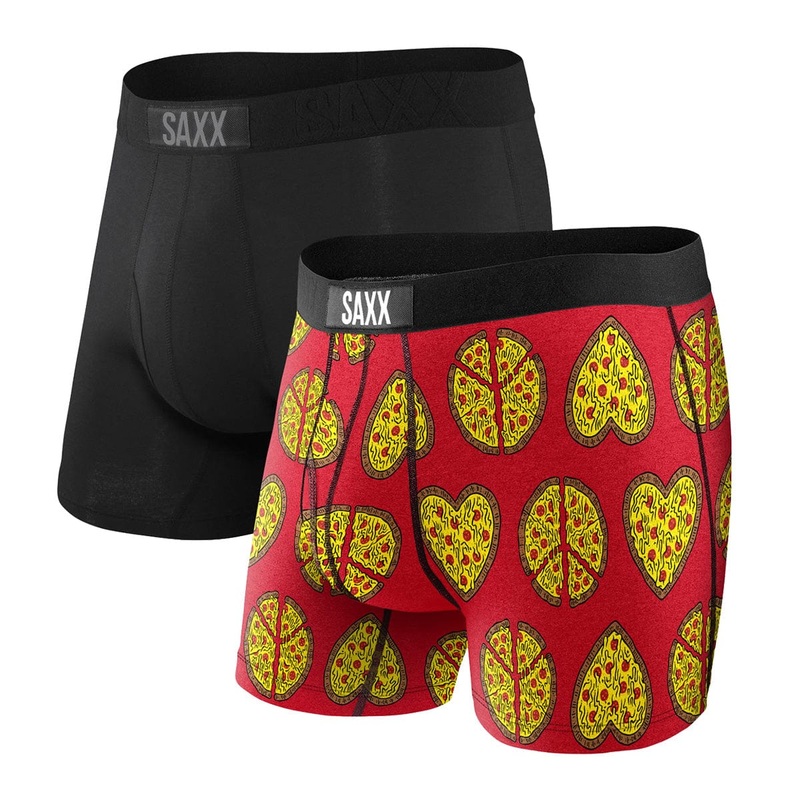 Saxx Ultra Boxers – Piece & Love / Black (2 Pack)