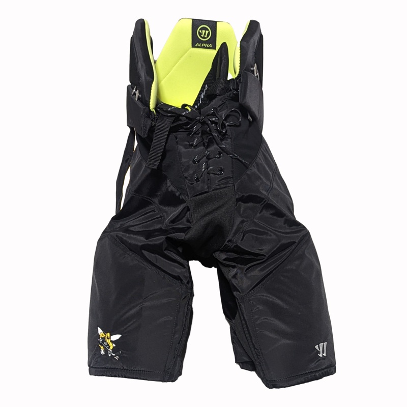 Warrior Alpha – NCAA  Pro Stock Hockey Pants (Black/Yellow/White)