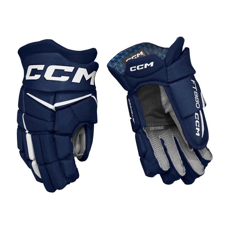 CCM Glove Jetspeed FT880 Sr Navy/White