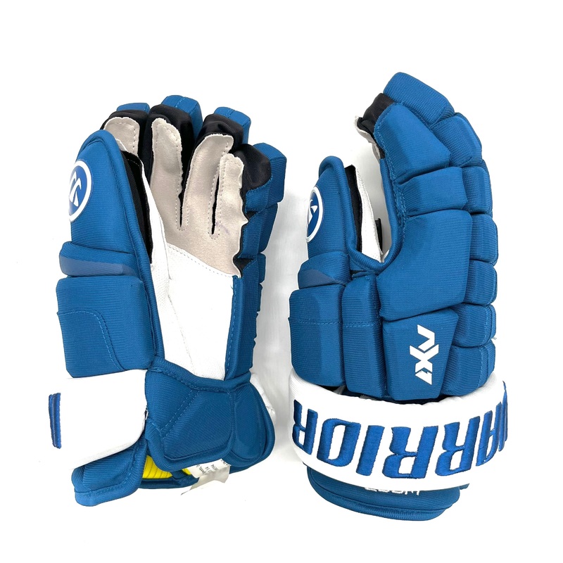 Warrior Dynasty AX1 – NHL Pro Stock Glove – Miles Wood (Blue/White)
