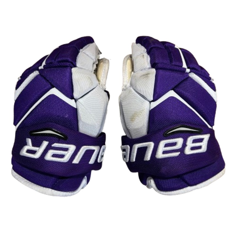 Bauer Vapor 1X Lite Pro – Used Pro Stock Hockey Glove – Intermediate (Purple/White)