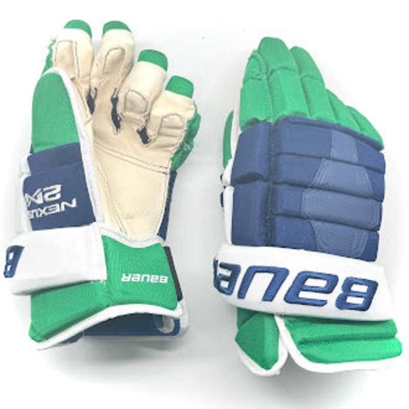 Bauer Nexus 2N  – Used NHL Pro Stock Glove – Jordan Staal (Blue/Green/White)