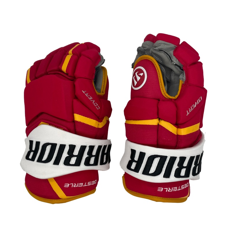 Warrior Covert QRL – NHL Pro Stock Glove – Jordan Oesterle (Red/Yellow/White)
