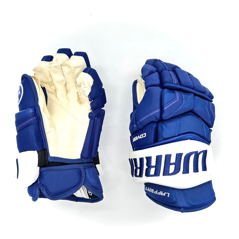 Warrior Covert QRE – NHL Pro Stock Glove – Sam Lafferty (Blue/White)