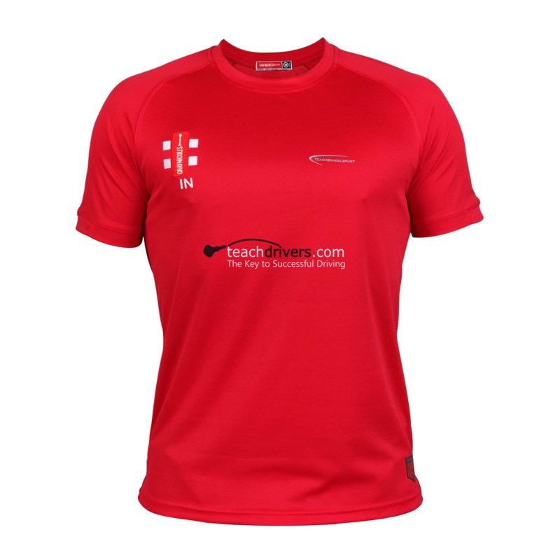Teachschoolsport Junior’s Red Matrix V2 S/S Tee Shirt