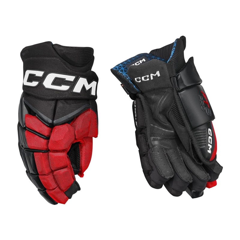 CCM Glove Jetspeed FT8 Pro Sr Black/Red/White