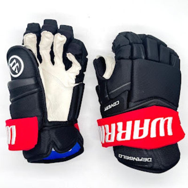 Warrior Covert QRE Pro – NHL Used Pro Stock Glove – Tony Deangelo (Black/Red)