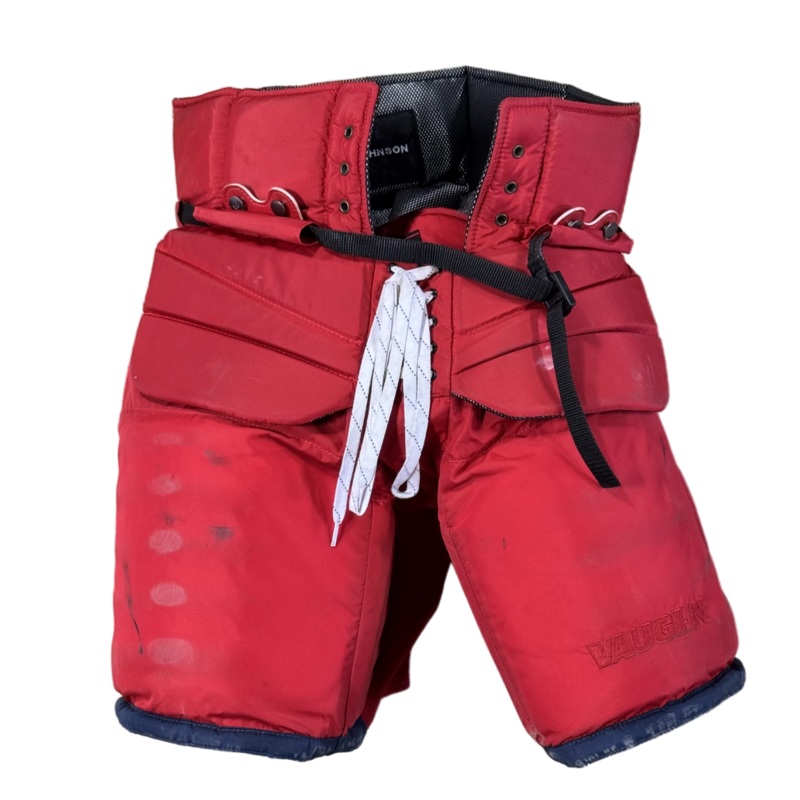 Used – Vaughn Pro Custom NHL Pro Stock Goalie Pants – (Red/Navy)