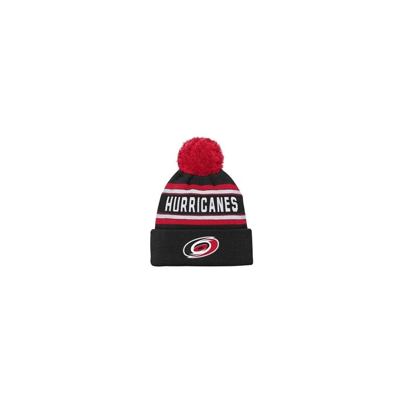 Outerstuff Hat Jacquard Pom Beanie Carolina Hurricanes