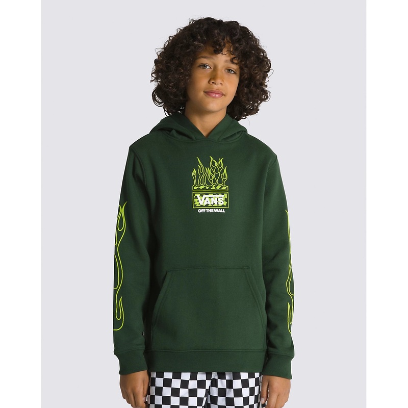 Kid’s Neon Flames Pullover Hoodie