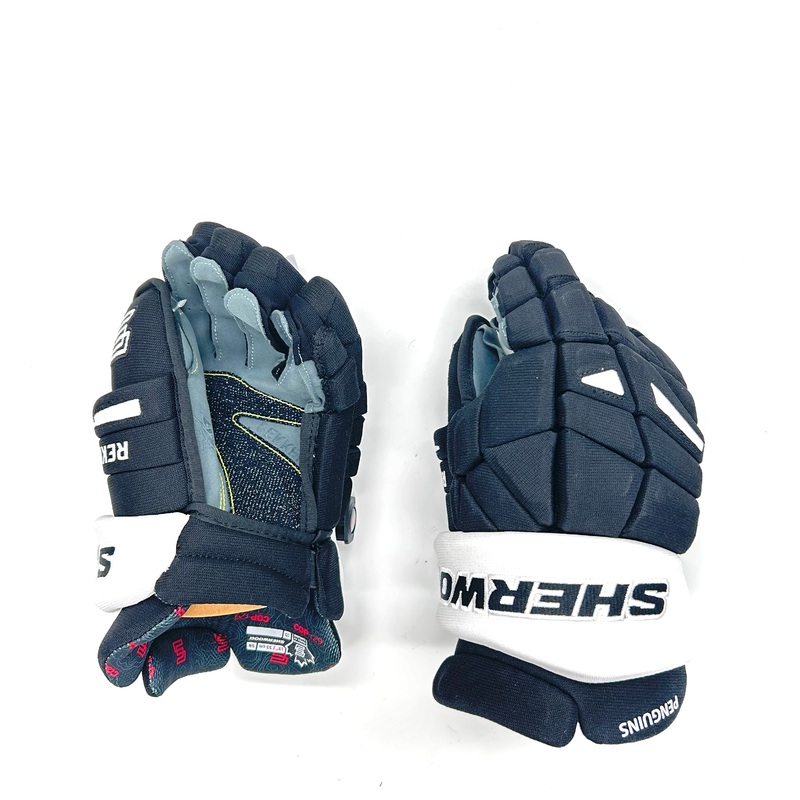 Sherwood Rekker Legend Pro – NHL Pro Stock Glove – Pittsburgh Penguins (Black/White) *Palm Overlay*