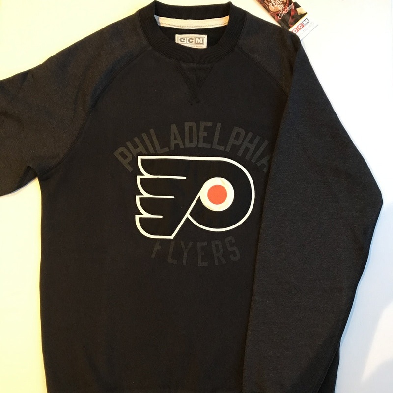 Crew Neck Sweat Shirt|Flyers – S|Flyers – M|Flyers – L|Flyers – XL|Canucks – L|Penguins – XL|Bruins – S|Bruins – M|Bruins – L|Bruins – XL|Bruins – XXL|Red Wings – S|Red Wings – M|Red Wings – L|Red Wings – XXL