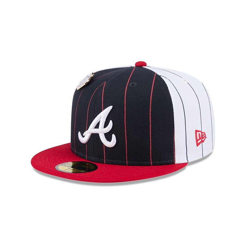 Atlanta Braves Pinstripe 59FIFTY Fitted Hat