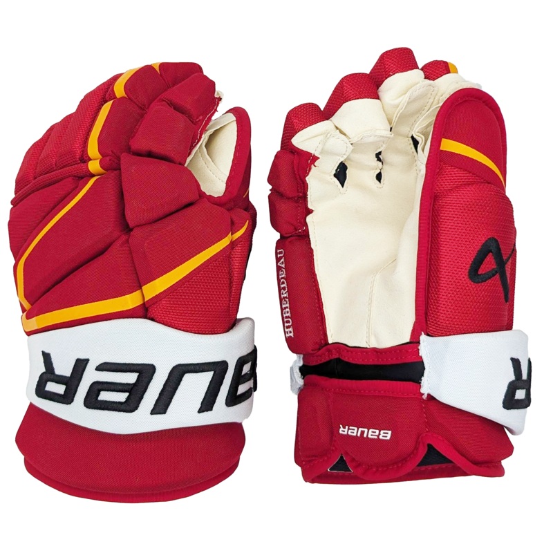 Bauer Hyperlite – NHL Pro Stock Glove – Jonathan Huberdeau (Red/Yellow/White)