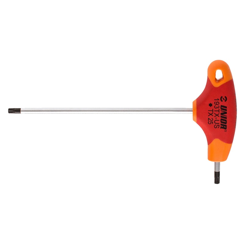 Unior TX Profile Screwdriver With T-Handle: Red T8