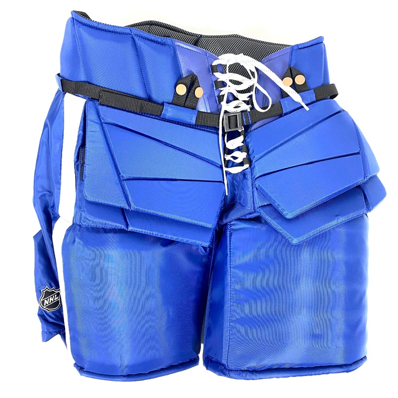 Vaughn Pro Custom – Used NHL Pro Stock Goalie Pant (Blue/White)