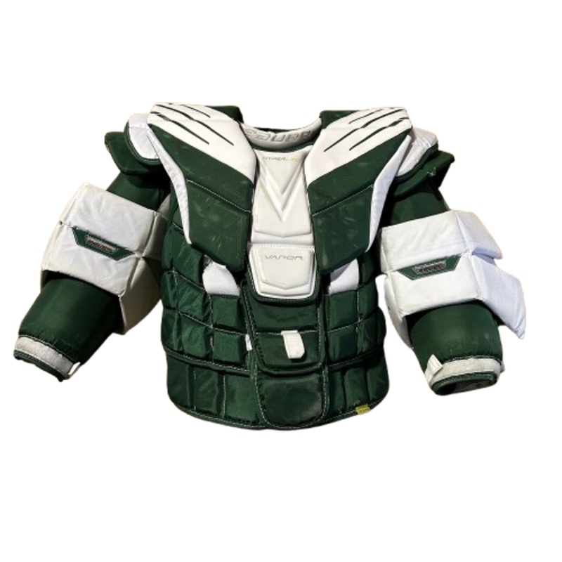 Bauer Vapor Hyperlite – Used Pro Stock Goalie Chest Protector (Green/White)