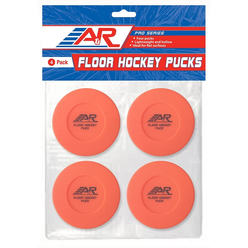 A&R Floor Hockey Pucks – 4-Pack