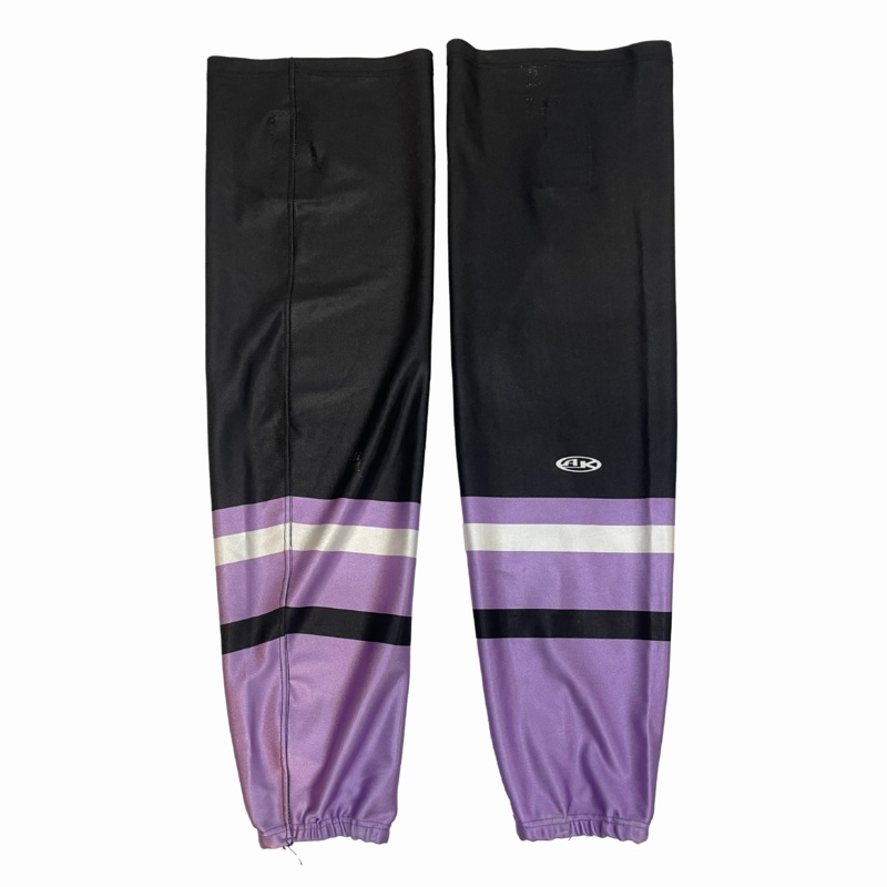 ECHL – Used AK Hockey Socks (Black/Purple)