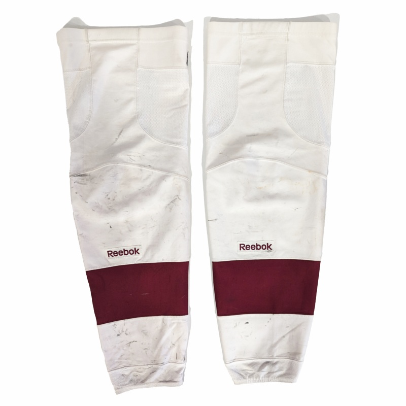 OHL – Used Reebok Hockey Socks (White/Maroon)