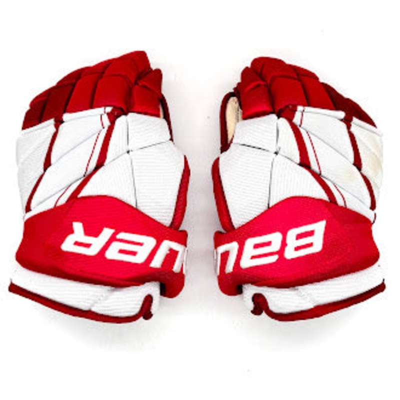Used – Bauer Vapor 1X Lite Pro Stock Glove – (White/Red)